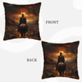 thumbnail image 3 of Haiem Western Rainy Desert Cowboy Print Velvet Soft Solid Decorative Square Throw Pillow Covers Set with Elegant Piping Christmas Cushion Case for Sofa Bedroom Car-20"x20", 3 of 8