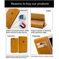 thumbnail image 3 of Luxury Magnetic Flip Cover Stand Wallet Leather Case For iPhone 12 / 12 Pro (Yellow), 3 of 7