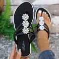 thumbnail image 2 of jiaxiM Flip Flops for Women Platform Thong Sandals Quick Dry Summer Slippers Non- Woven Sole Orthofeet Shoes for Women Summer Beach Vacation Travel Casual Daily Slides, 2 of 7