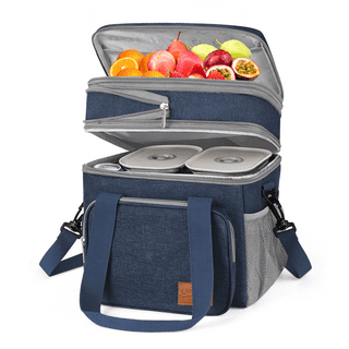 Insulated Lunch Bag, Reusable Lunch Box For Office Work School Picnic  Beach, Leakproof Freezable Cooler Bag With Strap For Teens/adults - Temu