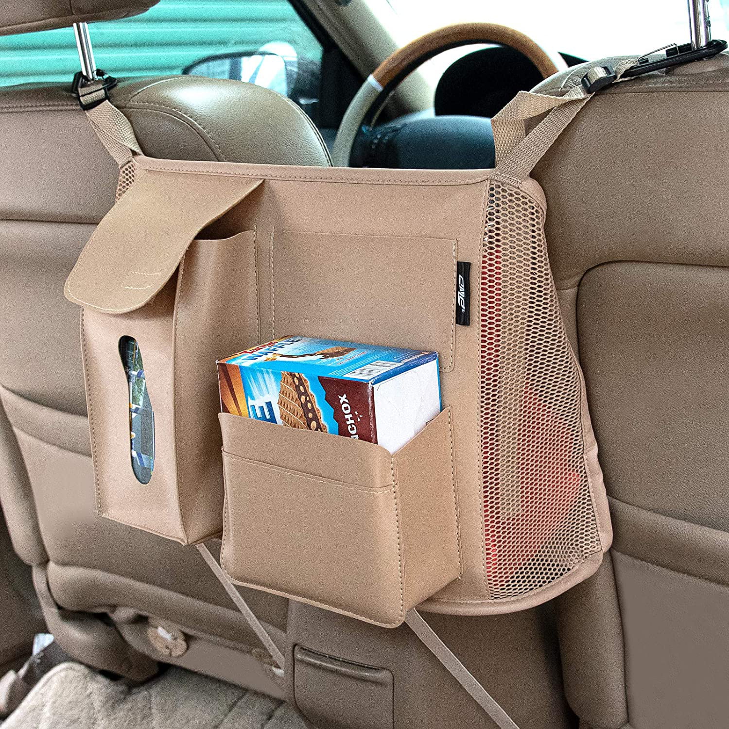 Universal Car Storage Net Single Car Seat Back Organizer Portable Hanging Storage Bag Multi Pocket Travel Storage Bag A Type S 1 Piece 