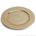 thumbnail image 2 of Round Plastic Charger Plate With Electroplating Finish, Gold, Set of 8, 2 of 3