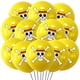 thumbnail image 3 of 12/24 piezas de globos de látex con la bandera pirata de Luffy de una pieza, decoración para fiestas de cumpleaños infantiles, globos inflados con helio, suministros para fiestas, regalo, 3 of 4