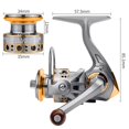 thumbnail image 1 of Spinning Reel Portable Metal Spool Stainless Steel Small Ice Fishing Spinning Reel Mini ,Rigid Aluminum Skeletal Frame, 1 of 5