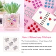 thumbnail image 3 of Heart Rhinestone Stickers Acrylic Crystal Gems Multipurpose Decorative Handheld Self-Adhesive Decorative Embellishments Clothes Scrapbooking DIY Crafts Necklace White, 3 of 6