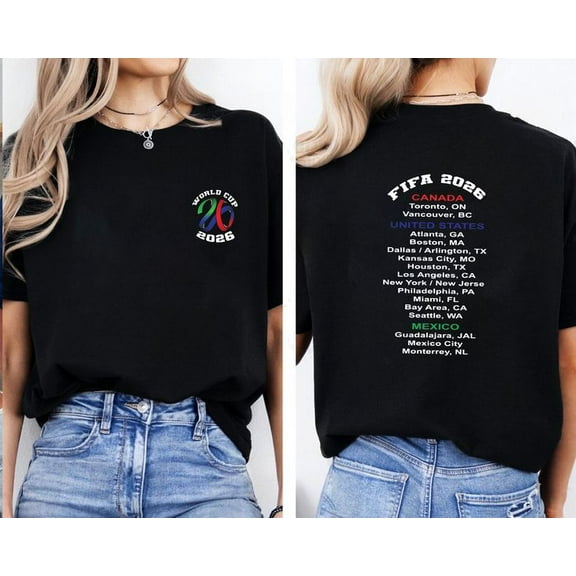 World Cup 2026 Two Sided T-shirt, Sizes S-5XL - Gategoo