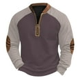 thumbnail image 2 of Blusas y camisas de manga larga con cuello redondo Sudadera con capucha de cuello redondo para hombre Jersey estampado Top de manga larga Blusa de poliéster para hombre, 2 of 3
