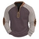 thumbnail image 2 of pstuiky camisa de manga larga para hombre, Sudadera con capucha y cuello redondo para hombre, estampado, manga larga tops de invierno para hombre s, 2 of 3