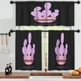 thumbnail image 3 of LALILO Kitchen Curtains and Valances Set of 3 36" Purple Window Treatment Tiers for Window Decor, 3 of 5