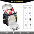 thumbnail image 4 of Backpack Cooler lunch bag 36 Can Capacity Insulated Bag for Camping, Beach, Hiking & Travel Heart-shaped Garlands Float, 4 of 7