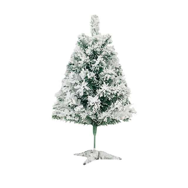 S Flocked Pvc Christmas Tree With Snow Velvet And Iron Pipe For Indoor Outdoor Decoration Hinged Branches Easy Setup 17.72 Inches Height 1Pc Approx 0.75 Lb