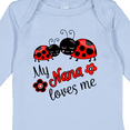 thumbnail image 4 of Inktastic My Nana Loves Me with Cute Ladybugs Boys or Girls Long Sleeve Baby Bodysuit, 4 of 5