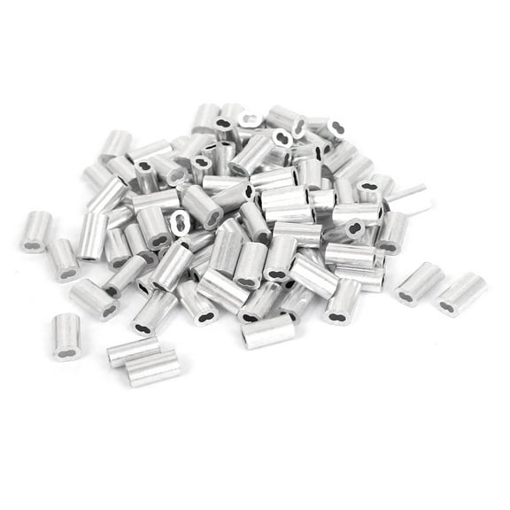1/20" 1.2mm Wire Rope Aluminum Sleeves Clip Fittings Cable Crimps 100pcs