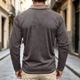 thumbnail image 6 of GEWSEY Mens Long Sleeve Polo Shirts Fashion Casual Raglan Button Polo Tee Collared Golf Shirt (Dark Gray, M), 6 of 9
