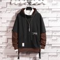 thumbnail image 4 of VBARHMQRT Oversized Hoodie Men's Hooded Pullover Sweatshirt Spring and Autumn Casual Virtual 2 Piece Sweatshirt Jacket Men, 4 of 6