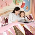 thumbnail image 5 of Manfei Cartoon Christmas Animals 7-Piece King Bedding,Merry Xmas King Bed in a Bag,Pink Reversible, 5 of 7