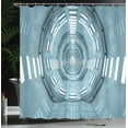 thumbnail image 4 of Ambesonne Outer Space Shower Curtain, Cosmos Ufo Lands, 69"Wx84"L, Blue, 4 of 5