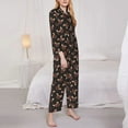 thumbnail image 3 of Balery Bulldog with Sunglasses Conjunto de Pijama con Estampado para Mujer, Conjunto de Dos Piezas con Manga Larga, Ropa de Dormir Suave con Bolsillos, Pijamas Cómodos-XX-Large, 3 of 7
