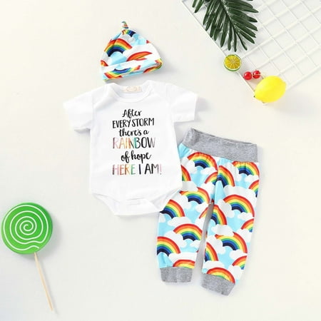

QISIWOLE Newborn Infant Baby Girl Clothes Outfits Cute Toddler Baby Girl Clothes Hat Set summer sale !