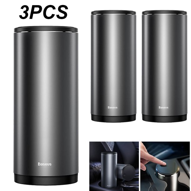 Contenedor Basura para Automóvil Soporte Almacenamiento Gran Capacidad 500 Ml (gris)