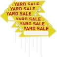 thumbnail image 1 of CNKOO Lot de 6 Flèches de Vente au Yard Panneau de Cour Double Face avec Piquets 17 X 6 Pouces Flèche en Plastique Panneaux Rouges Panneaux de Vente au Yard Résistants aux Intempéries, 1 of 7