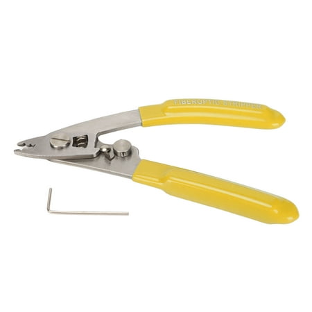

2024 Fiber Stripper High Safety Precise Operation Portable 3 Hole Wire Stripper Tool for Working Technicians Electricians Installers Yellow
