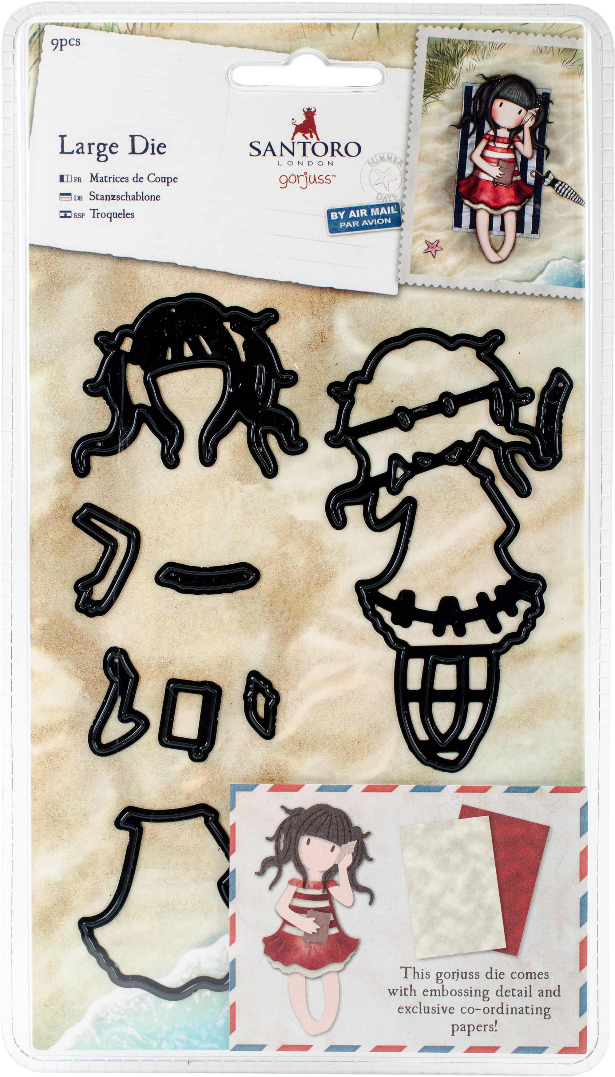 Gorjuss Santoro Decorative Dies Postal Summer Days, 9 Pieces