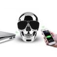 thumbnail image 3 of Altavoces Bluetooth Inalámbricos, Esqueleto Cráneo Portátil Bluetooth 4.0 Altavoz Inalámbrico 15W con Radio Fm Recargable 1200Mah, Decoración de Halloween Esqueleto, 3 of 5