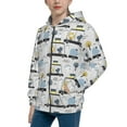 thumbnail image 2 of Pofeuu Lion Hippo Elephant On The Car Print Teenage Zipper Hoodie Sweatshirts Hooded Casual Jackets With Pocket For Boys Girls-Small, 2 of 6