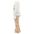 thumbnail image 3 of Unique Baby Girls Thanksgiving Grateful Ruffle Legging Set Outfit (7Y, White), 3 of 5