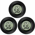 thumbnail image 1 of Mini Digital LCD Thermometer Hygrometer, Thermometer, Portable Thermo Hygrometer Indicator, Temperature Humidity -5070 20%99% RH (3 PCS), 1 of 5