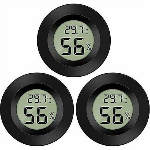 Mini Digital LCD Thermometer Hygrometer, Thermometer, Portable Thermo Hygrometer Indicator, Temperature Humidity -5070 20%99% RH (3 PCS)