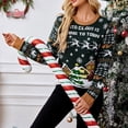 thumbnail image 4 of Suéter navideño informal para mujer, sudadera ajustada con estampado de reno, divertido, a la moda, para fiesta y vacaciones, 4 of 5