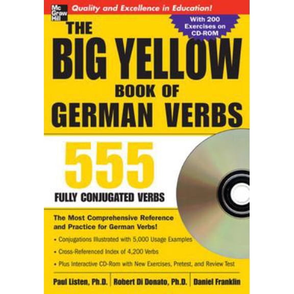 Pre-Owned The Big Yellow Book of German Verbs (Book W/CD-Rom): 555 Fully Conjugated Verbs [With CDROM] (Paperback) 0071487581 9780071487580