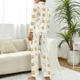 thumbnail image 3 of Top-kevin Womens Pajamas Set Passover Symbols Pattern Soft Long Sleeve Sleepwear Button Down Sets, 3 of 12