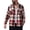 Red, variant on Turilly Plus Size Men's Brushed Plaid Flannel Shirt Jacket Button Down with Chest Pockets for Fall Winter Daily