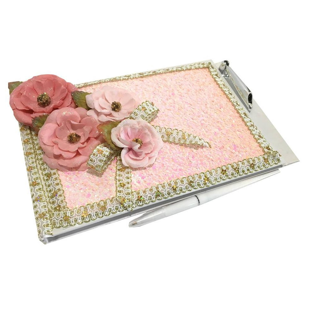 Flower Guest Book For A Sweet 16, Quinceanera, Wedding Bridal Signature