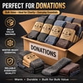 thumbnail image 7 of Yacht & Smith Mens Thermal Slipper Socks, Non-Skid with Gripper Bottom, Hospital Tube Socks, Assorted Colors (6 Pairs Assorted B, (10-13)), 7 of 7