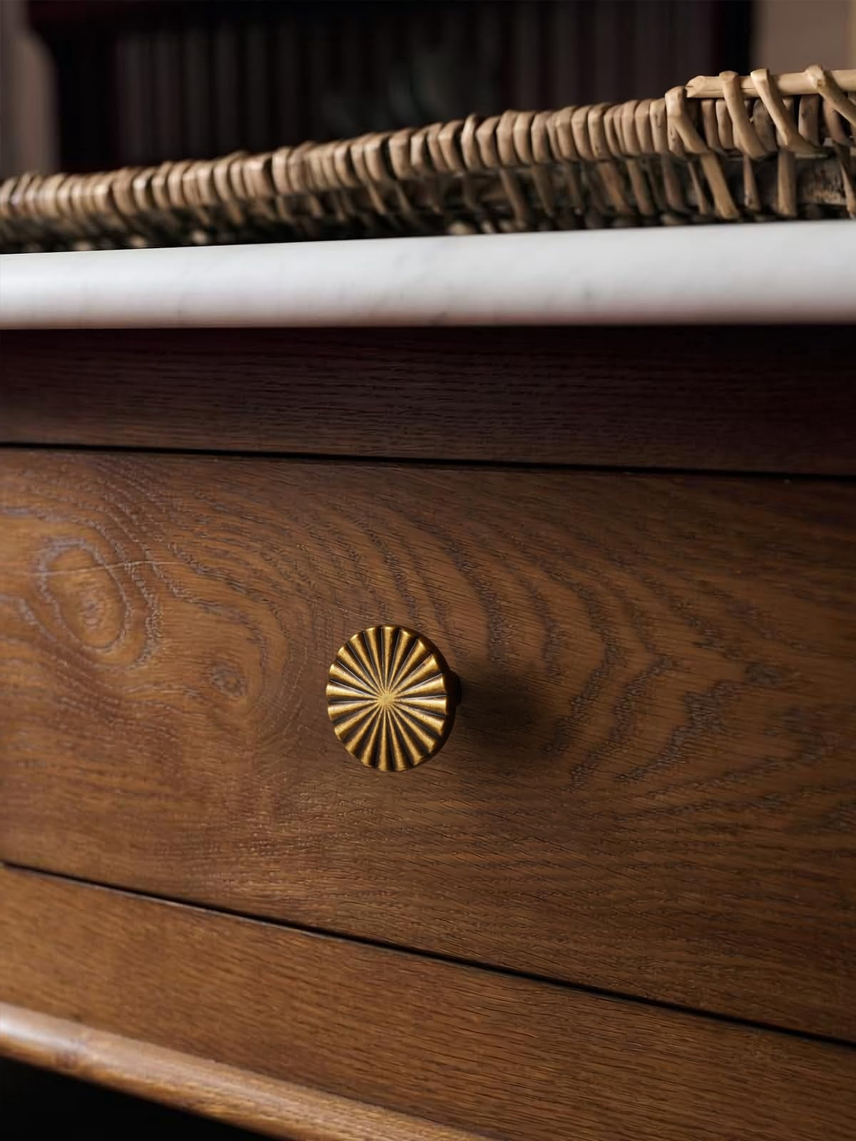 Antique Brass Cabinet Knobs Vintage Flat Drawer Pulls Kitchen Cupboard Bathroom Dresser Cabinet Hardware Handles Zinc Alloy