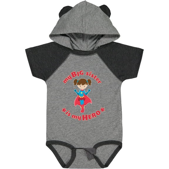 Inktastic My Big Sister is My Hero Boys or Girls Baby Bodysuit