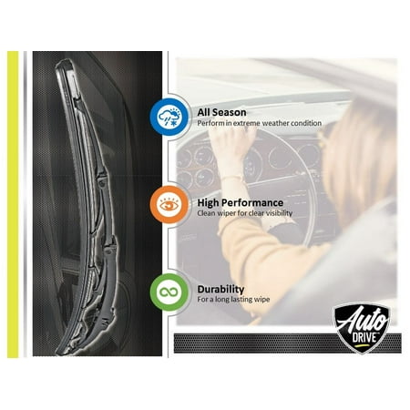 Auto Drive High-Performance Wiper Blade, 19" ,Universal Fit Most Cars
