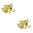 thumbnail image 4 of relayinert Élégant 20Pcs Blanc 12mm Ronde Lunette Colle Base Tasse Manchette Boutons de Manchette Bricolage Doré 2Set, 4 of 6