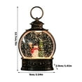 thumbnail image 2 of HCTSHG Retro Angle Snow Globe, Musical Lighted Water Lantern, Christmas Decoration with Swirling Glitter, USB Powered and Battery Operated, Xmas Home Décor Gift, 2 of 2