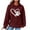 Wine##1, variant on Jsaierl Womens Hoodies Cute Heart Paw Print Hooded Sweatshirts Athletic Pullover Workout Long Sleeve Top Hoodie Winter Saving