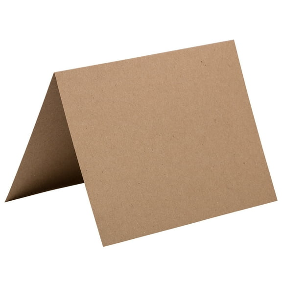 JAM Paper Foldover Cards, 4 3/8 x 5 7/16, 25/Pack, Brown Kraft