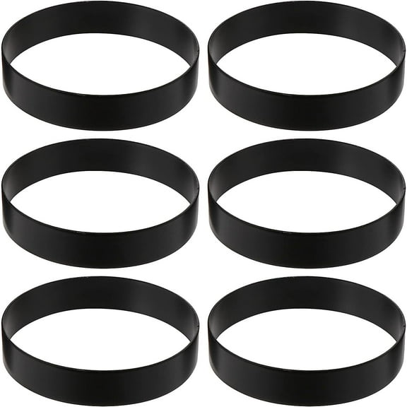 6 Pcs Stainless Steel Egg Ring Round Egg Cooker Ring for Fried Eggs and English Muffins Non- Stick Coating Kitchen Breakfast Tool for Frying/Shaping (Black)