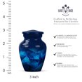 thumbnail image 2 of JAGASY Blue Small Urns for Human Ashes Keepsake - Memorial Urn for Ashes Adult Male - Funeral Cremation Urns for Mom & Dad - Handcrafted Miniature Urn for Parents - (3 Inch), 2 of 7