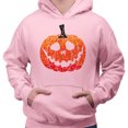 thumbnail image 2 of Pumpkin Face Ombre Hoodie Sweatshirt Unisex 2X-Large Pink, 2 of 5
