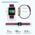 thumbnail image 5 of YAMAY YM021 Smart Watch for Android Samsung iPhone, Fitness Tracker Watches with Heart Rate Monitor, Square Touch Screen, Waterproof Smart Watches for Women Men, Dark Purple, 5 of 9