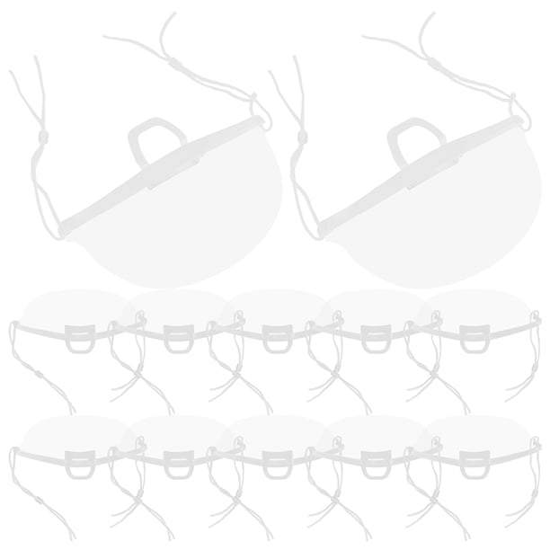 20 piezas protectores faciales para restaurantes, cubierta transparente para nariz y boca, máscara de Chef